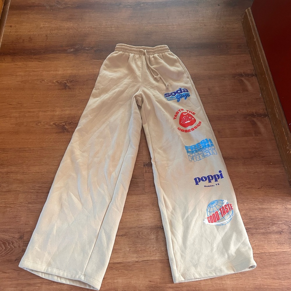 pop Kids Pajama Bottoms - Cream with Vibrant Graphics